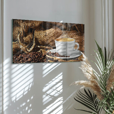 Horizontale Uhr Kaffeebohnen