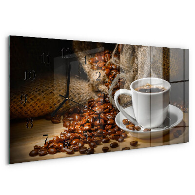 Horizontale Uhr Kaffee