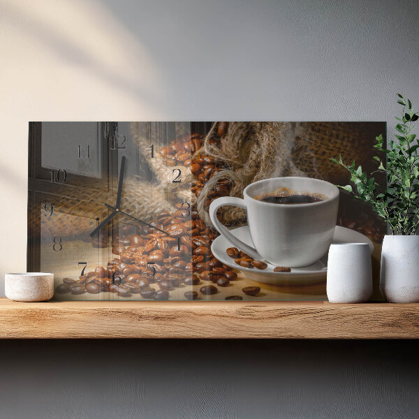 Horizontale Uhr Kaffee