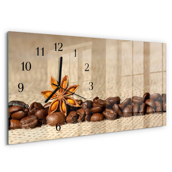 Horizontale Uhr Kaffeebohnen