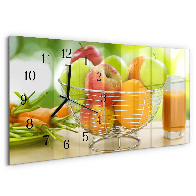 Horizontale Uhr Früchte und Saft