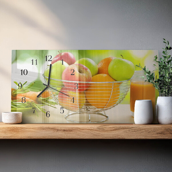 Horizontale Uhr Früchte und Saft