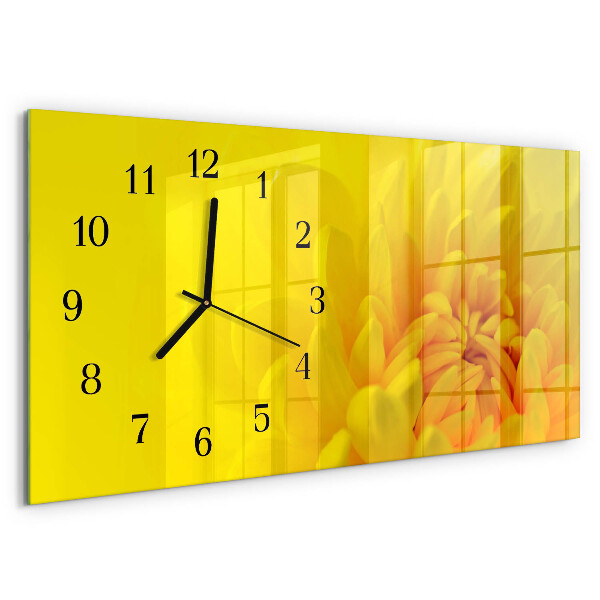 Horizontale Uhr Blume