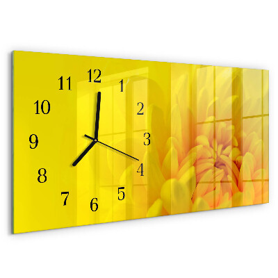 Horizontale Uhr Blume