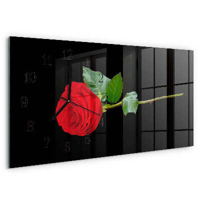 Horizontale Uhr Rose