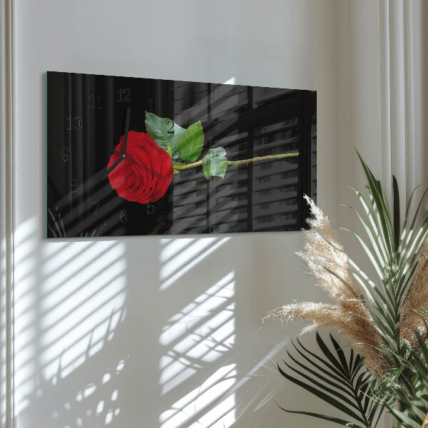 Horizontale Uhr Rose