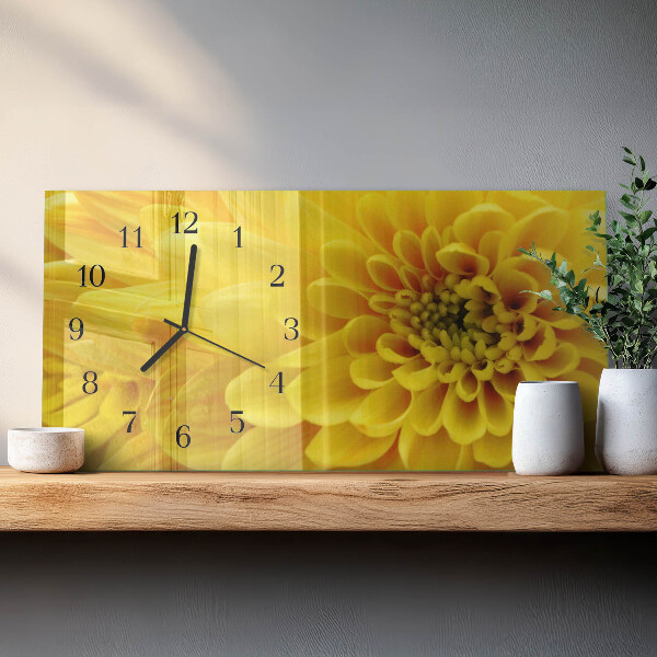 Horizontale Uhr Chrysantheme