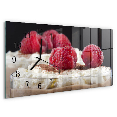 Horizontale Uhr Himbeerdessert