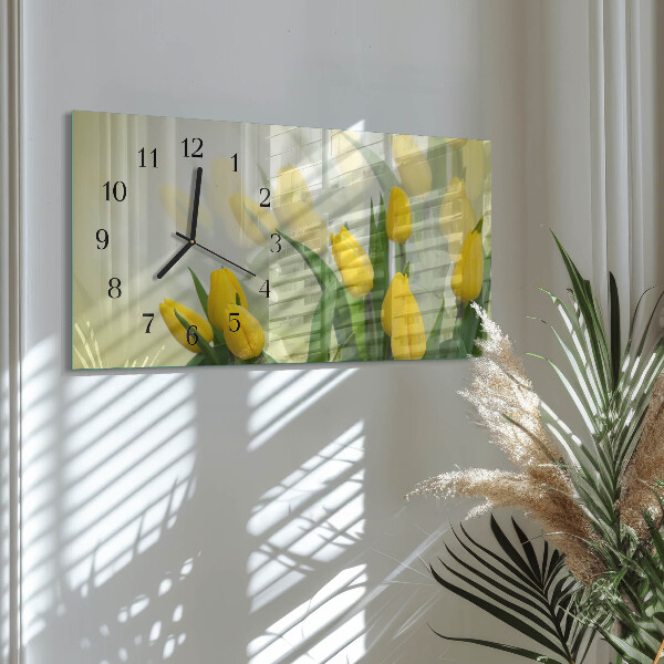 Horizontale Uhr Tulpen
