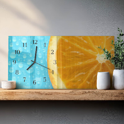 Horizontale Uhr Orange