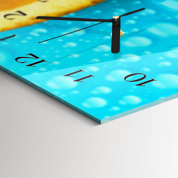Horizontale Uhr Orange