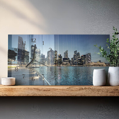 Horizontale Uhr Stadt bei Nacht