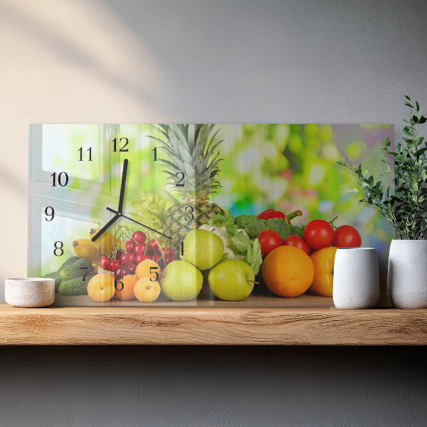 Horizontale Uhr Obst und Gemüse
