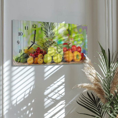 Horizontale Uhr Obst und Gemüse