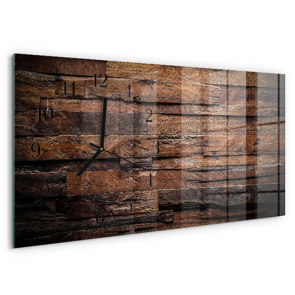 Horizontale Uhr Holz