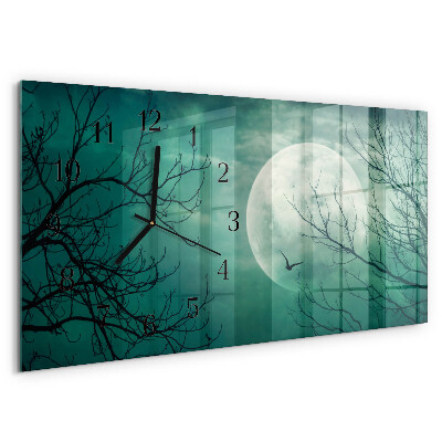 Horizontale Uhr Mond