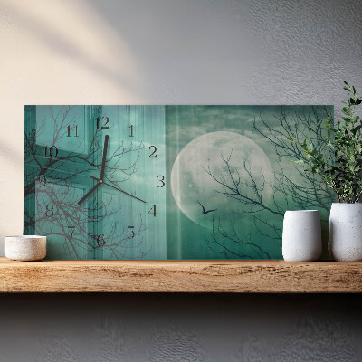 Horizontale Uhr Mond