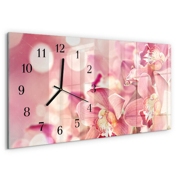 Horizontale Uhr Orchideen