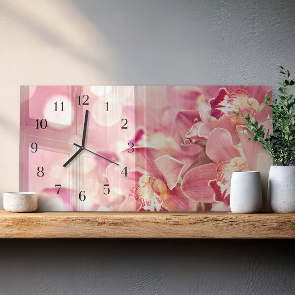 Horizontale Uhr Orchideen