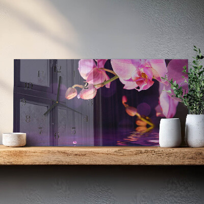 Horizontale Uhr Orchidee