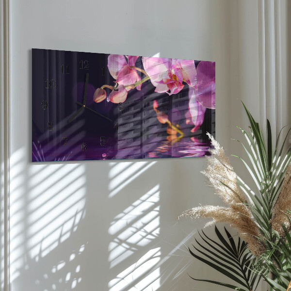 Horizontale Uhr Orchidee
