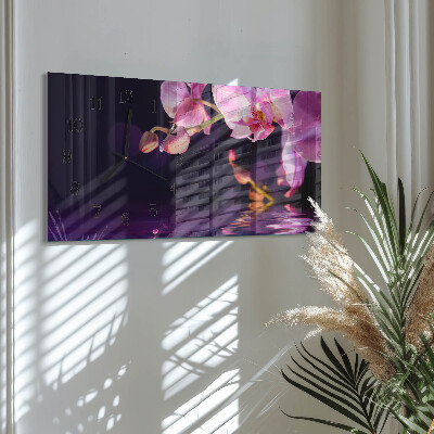 Horizontale Uhr Orchidee