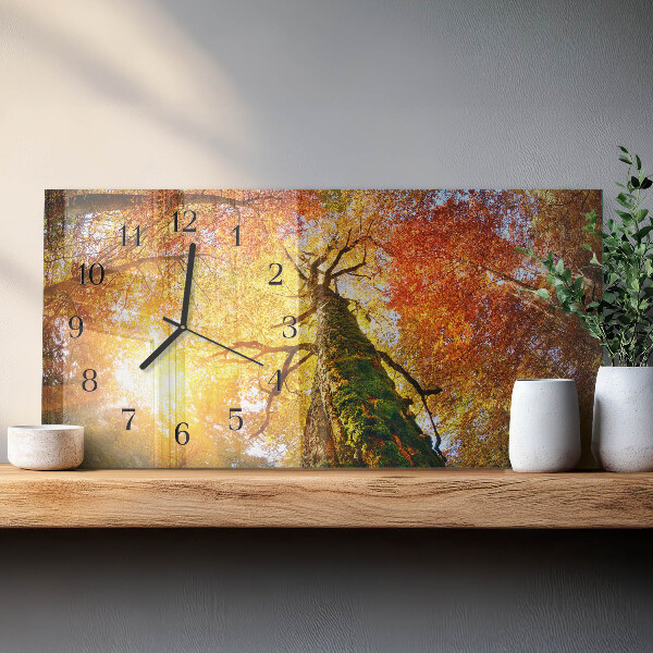Horizontale Uhr Herbst