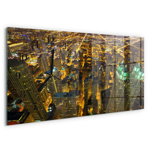 Horizontale Uhr Stadt bei Nacht