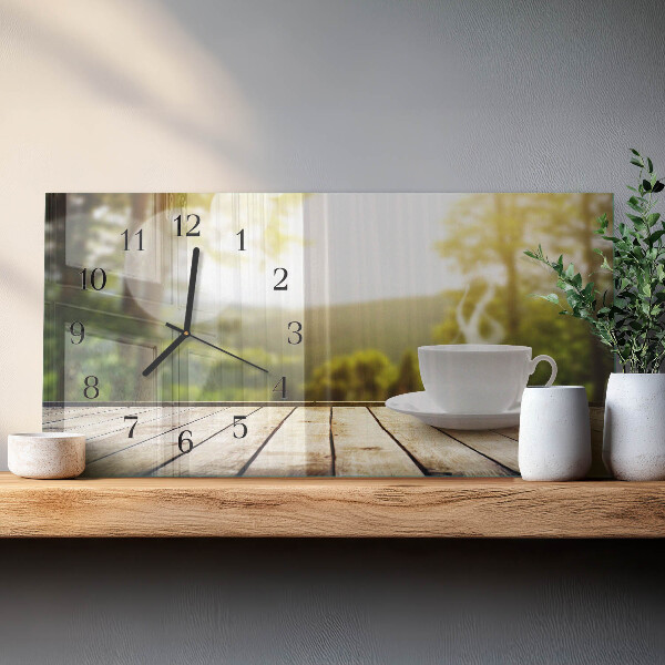 Horizontale Uhr Kaffee