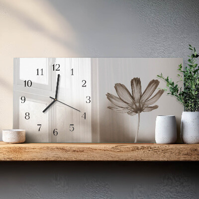 Horizontale Uhr Blume