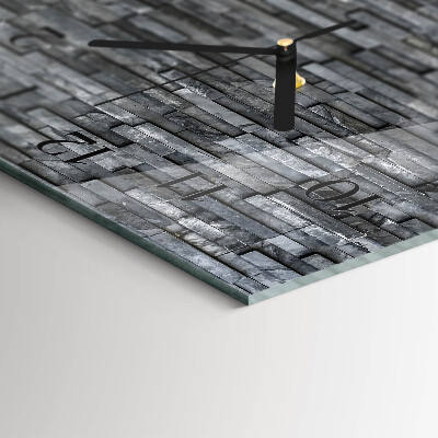 Horizontale Uhr Steinstruktur