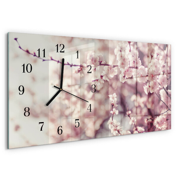 Horizontale Uhr Kirschblüten