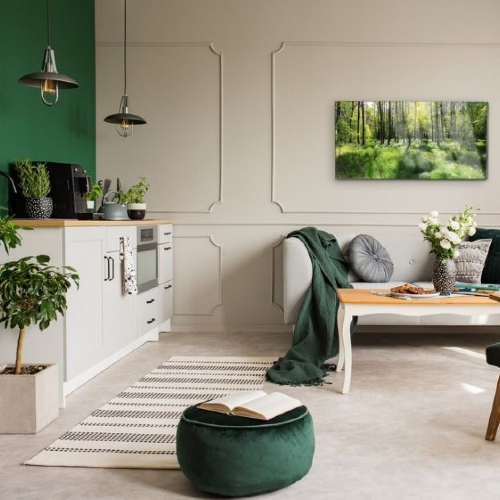 wie man ein Wohnzimmer mit Küche einrichtet