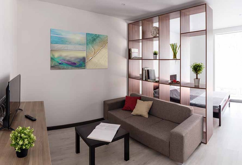 Wie lässt sich das Wohnzimmer mit dem Schlafzimmer vereinbaren?